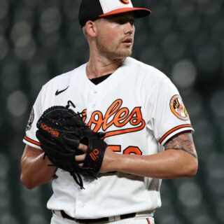 @Orioles pitcher Kyle Bradish was absolutely DOMINANT tonight vs. the Astros.  Only giving up 2 hits over 8 2/3, while striking out 10!  #TeamNokona